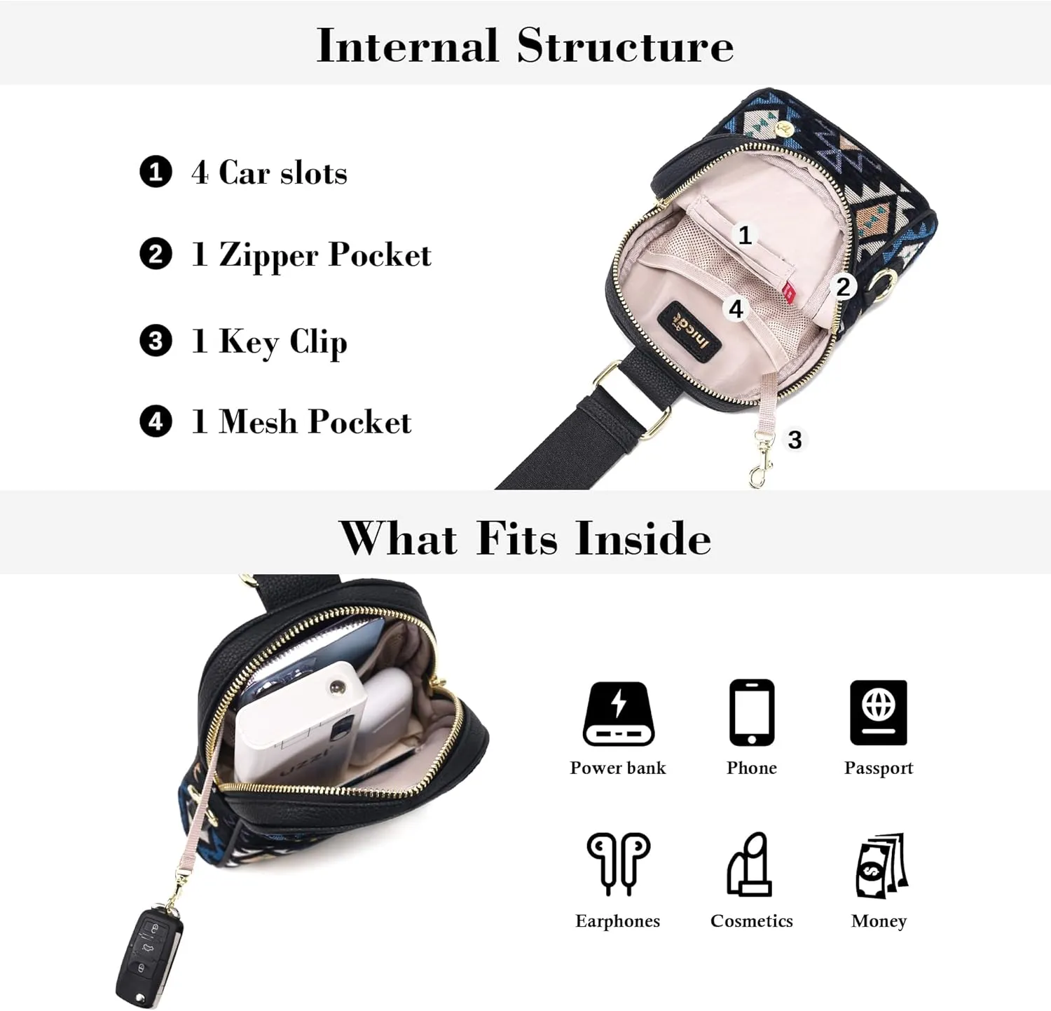 Haytijoe Small Crossbody Sling Bag for Women Travel Purses Anti Theft Cross Body Bag for Woman Fanny Packs