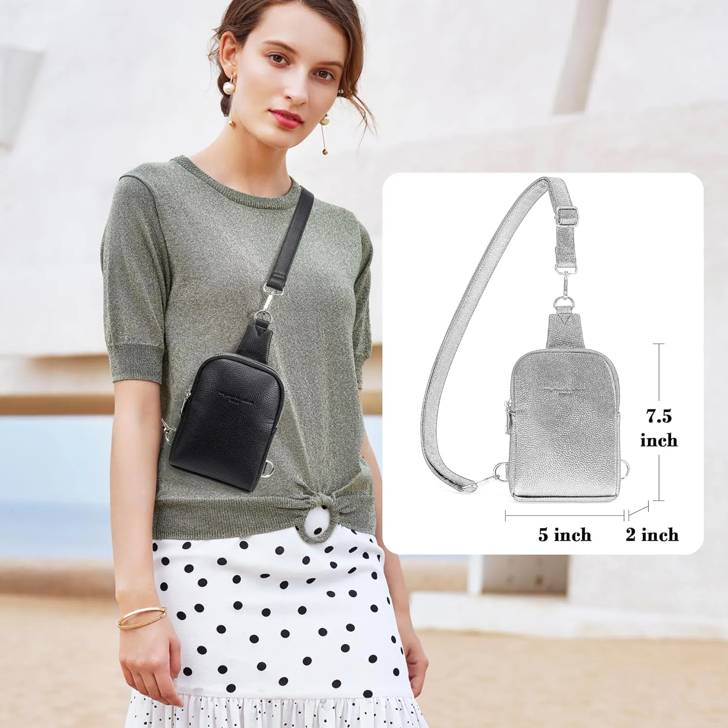 Haytijoe Small Crossbody Sling Bag for Women Travel Purses Anti Theft Cross Body Bag for Woman Fanny Packs