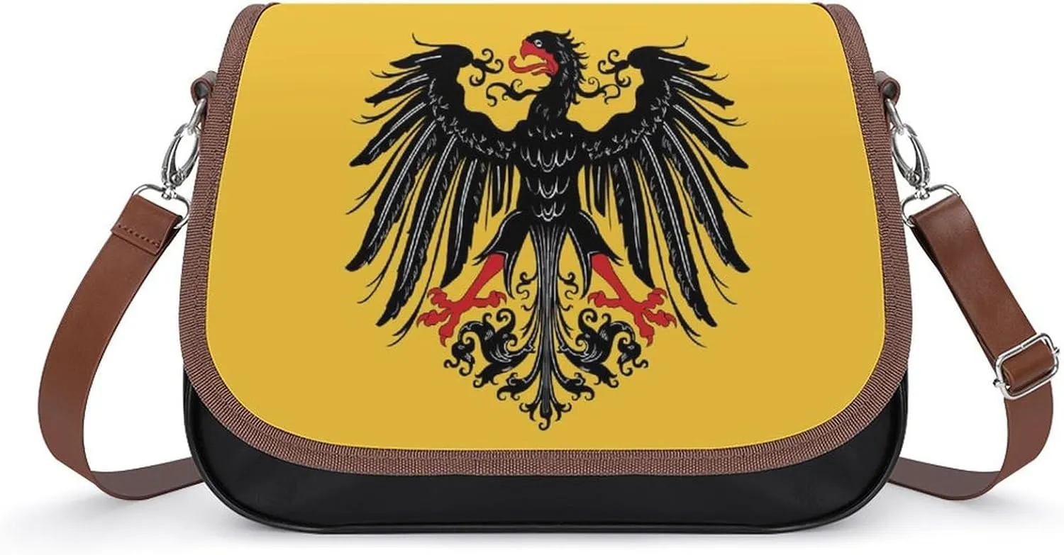 Historical Flag of Holy Roman Empire Classic Crossbody Bags Purses for Women Leather Shoulder Handbags with Adjustable Strap