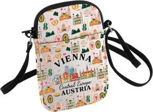 HOLLP Austrian Mom Crossbody Bag Vienna Merch Gift Vienna Central Europe Austria Small Sling Bag Gift For Travelers