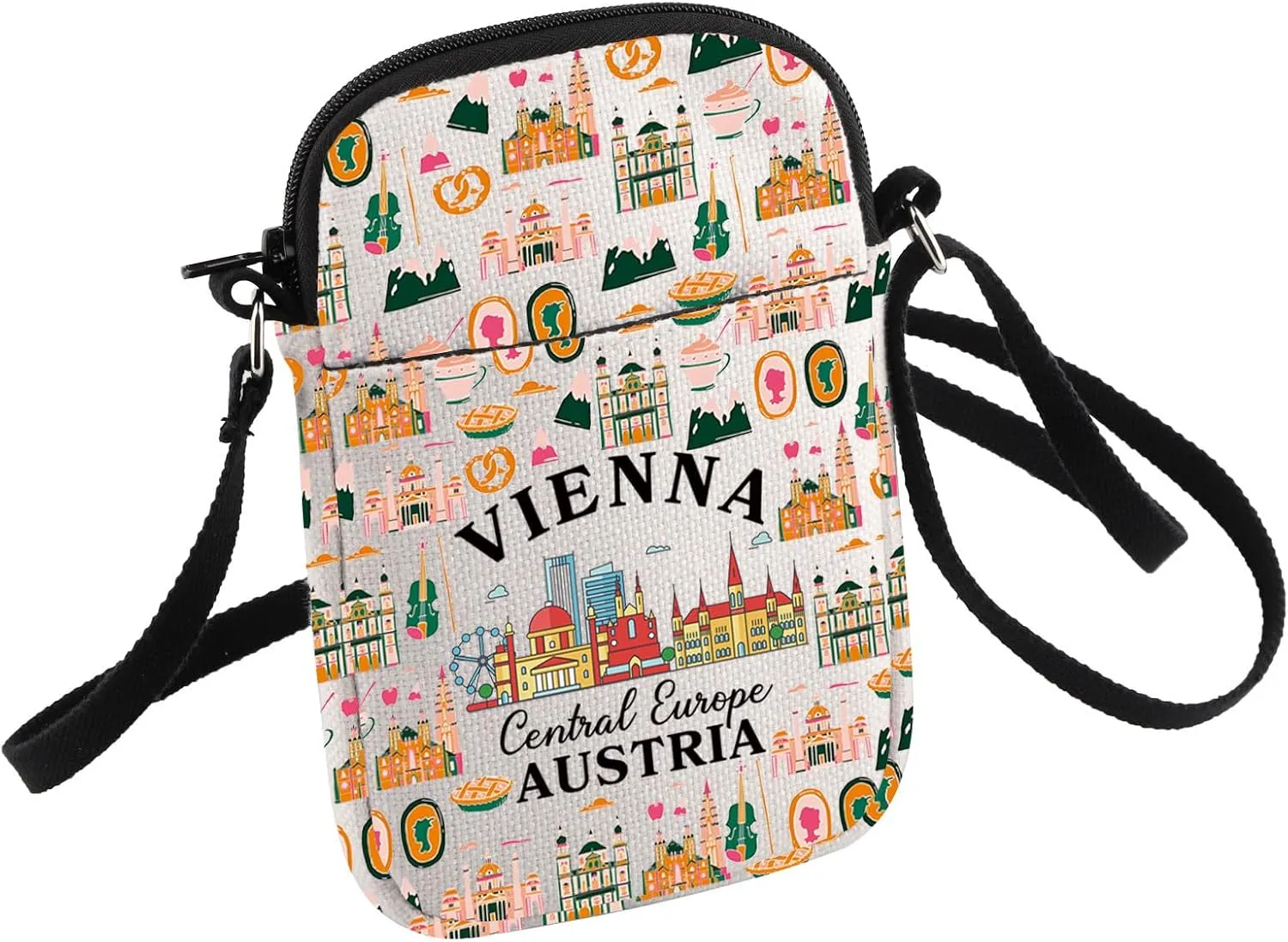 HOLLP Austrian Mom Crossbody Bag Vienna Merch Gift Vienna Central Europe Austria Small Sling Bag Gift For Travelers