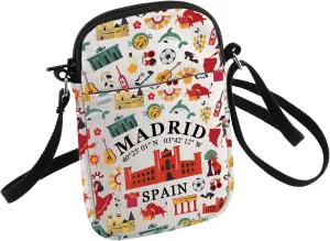 HOLLP Spanish Mom Crossbody Bag Madrid Souvenir Gift Madrid Spain Travel Small Sling Bag Spain Lover Gift