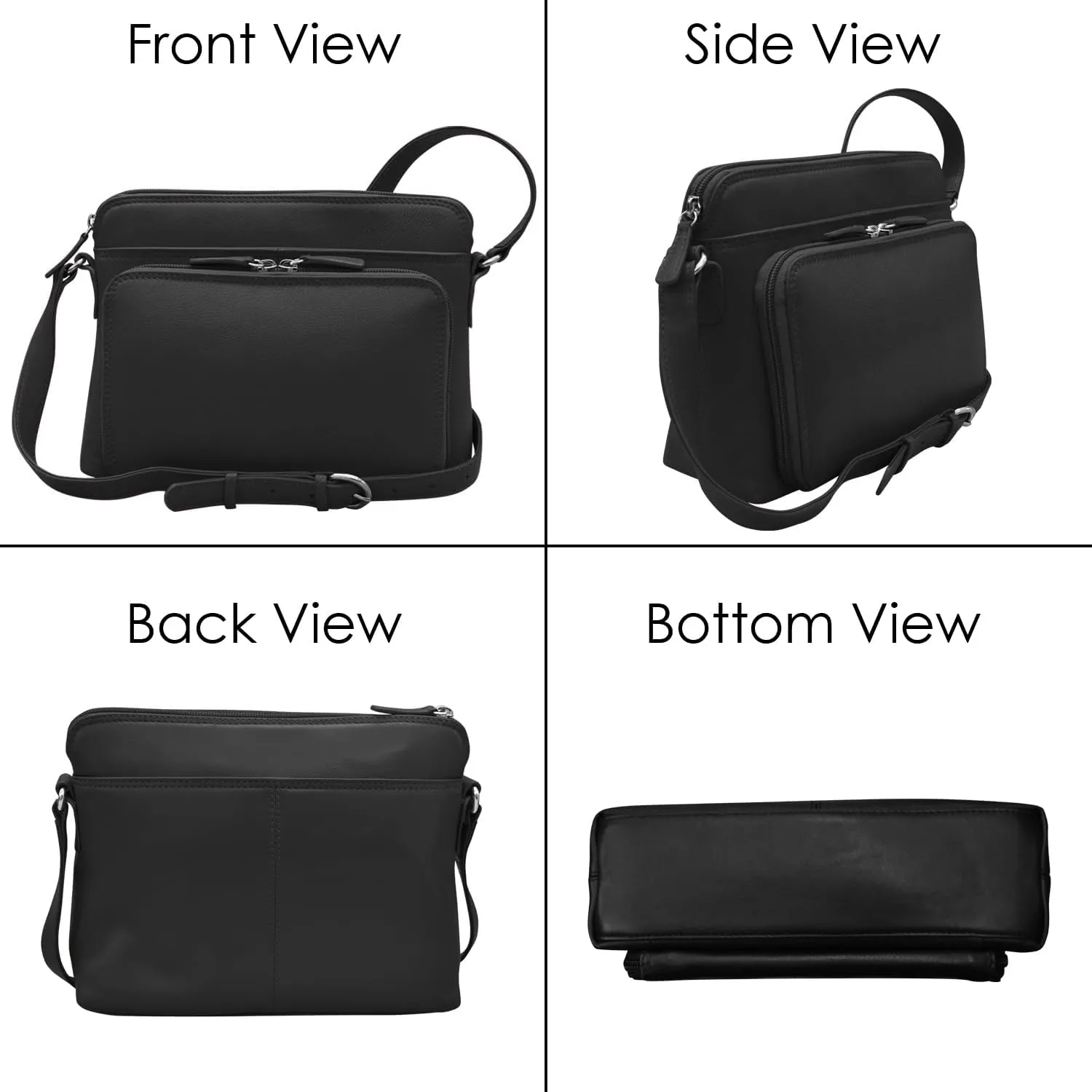 ili New York Genuine Leather Crossbody Bags for Women - Premium RFID Blocking Shoulder Bag Organizer with Adjustable Strap