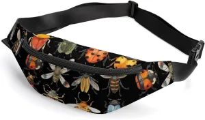 Insects Animals Cute Fanny Pack Crossbody Lightweight Waist Bag for Men Women Outdoors Sports Hiking