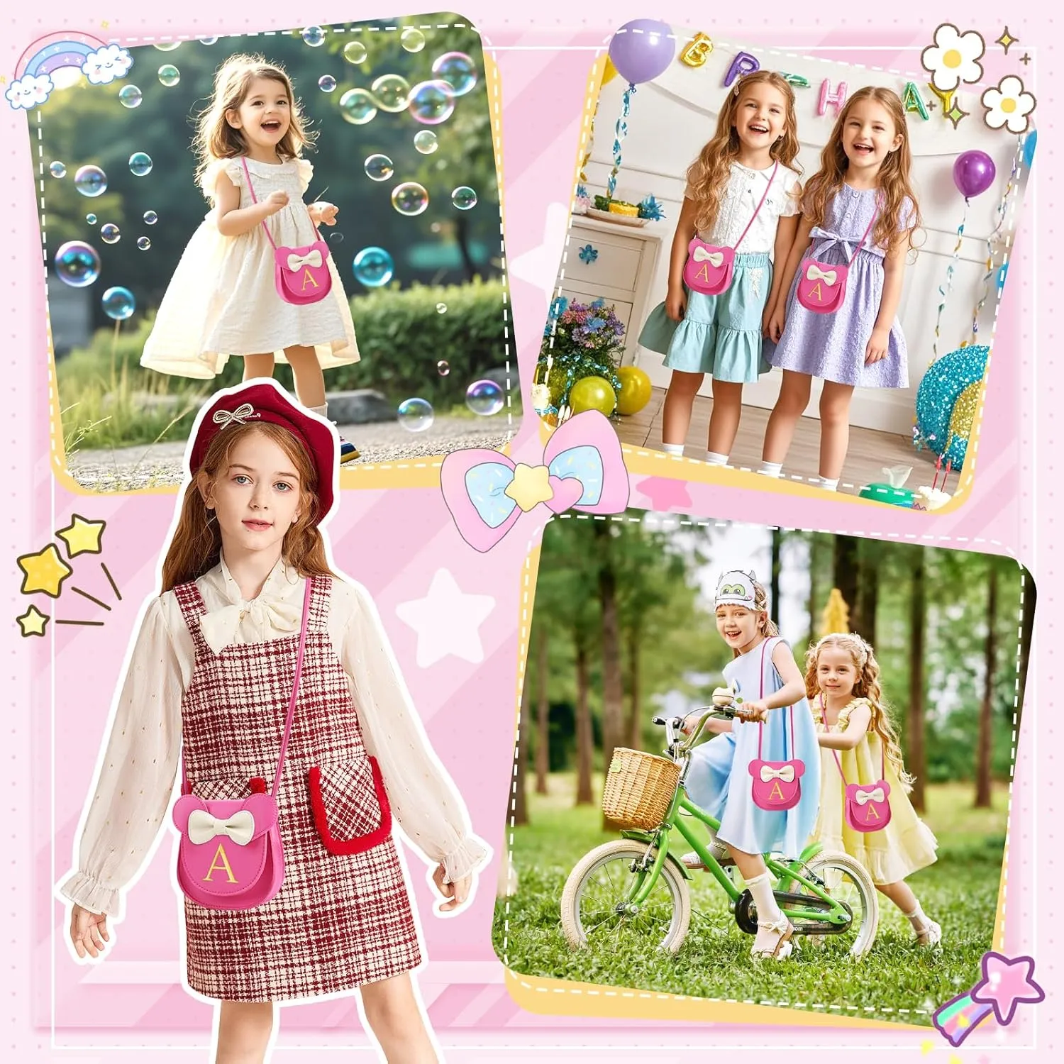 izuzta Toddler Purse Kids Wallets for Girls 1 2 3 4 5 6 7 8 9 Year Old Birthday Gift Cute Mini Mouse Purse Crossbody Purse