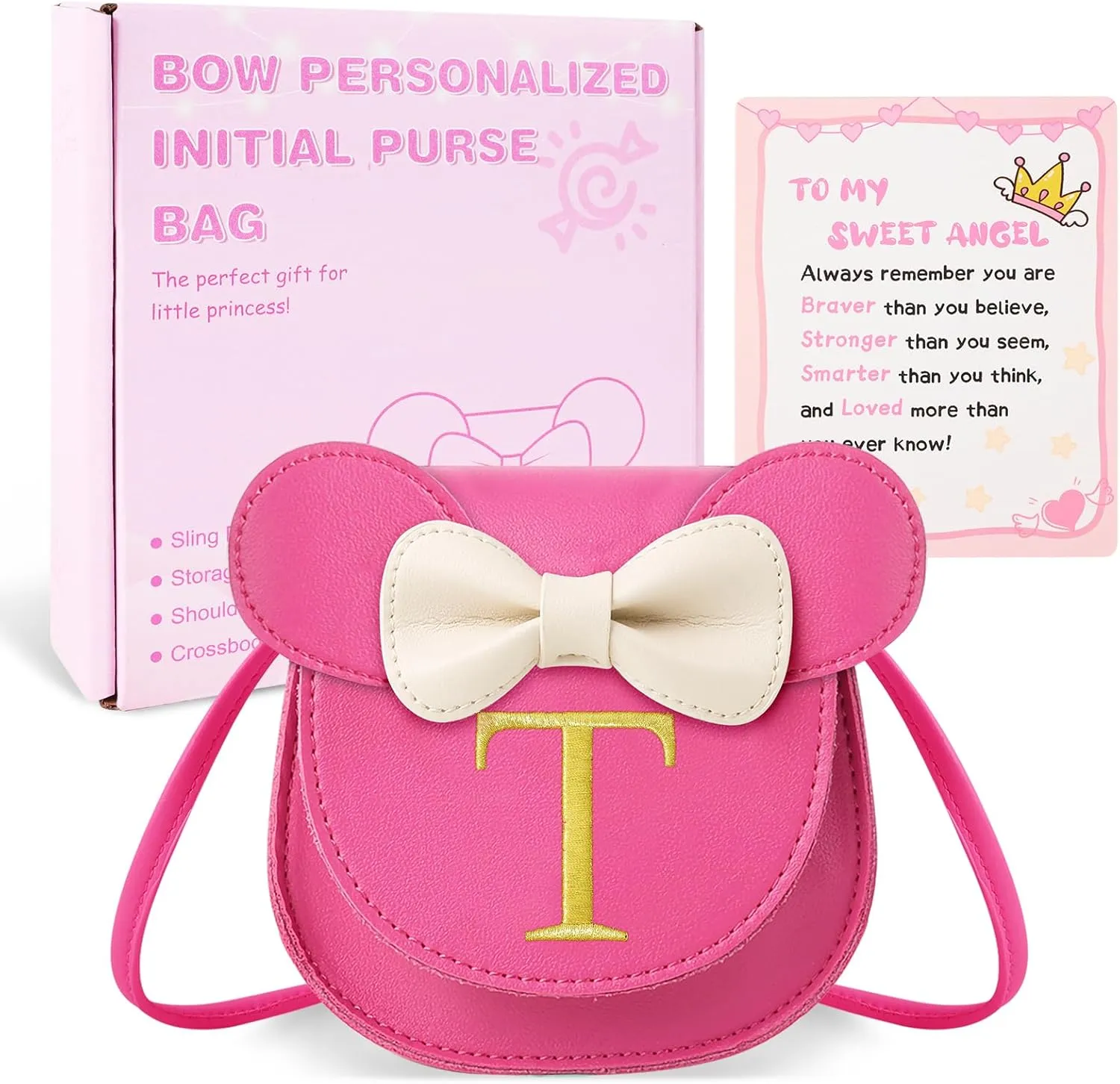 izuzta Toddler Purse Kids Wallets for Girls 1 2 3 4 5 6 7 8 9 Year Old Birthday Gift Cute Mini Mouse Purse Crossbody Purse