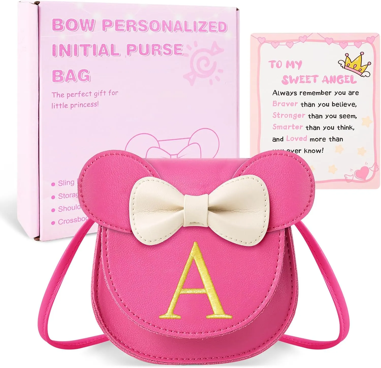 izuzta Toddler Purse Kids Wallets for Girls 1 2 3 4 5 6 7 8 9 Year Old Birthday Gift Cute Mini Mouse Purse Crossbody Purse