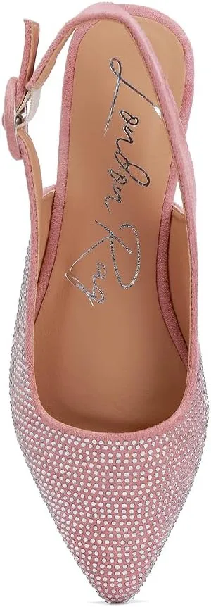Jarisa Rhinestones Embellished Slingback Mules