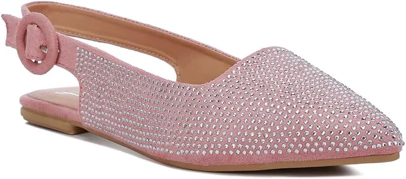 Jarisa Rhinestones Embellished Slingback Mules