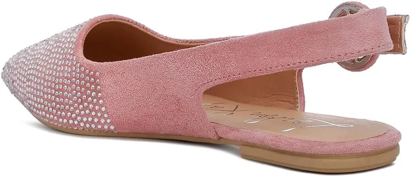 Jarisa Rhinestones Embellished Slingback Mules