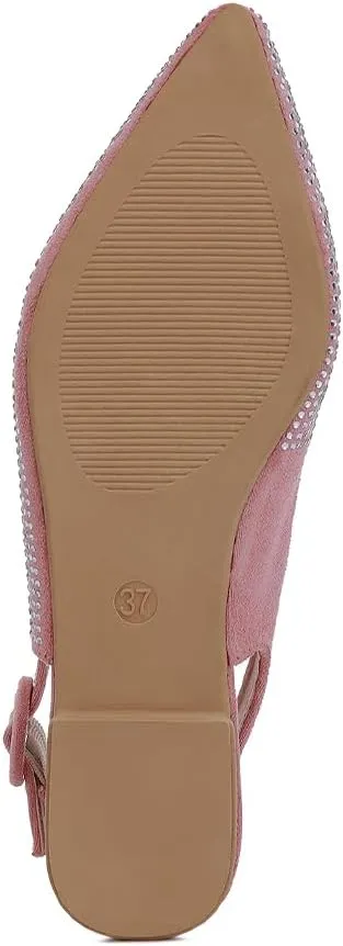 Jarisa Rhinestones Embellished Slingback Mules