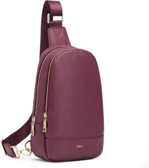 Kattee Sling Bag for Women Crossbody, Soft Leather Fanny Packs for Women, Small Crossbody Chest Bag with RFID Blocking