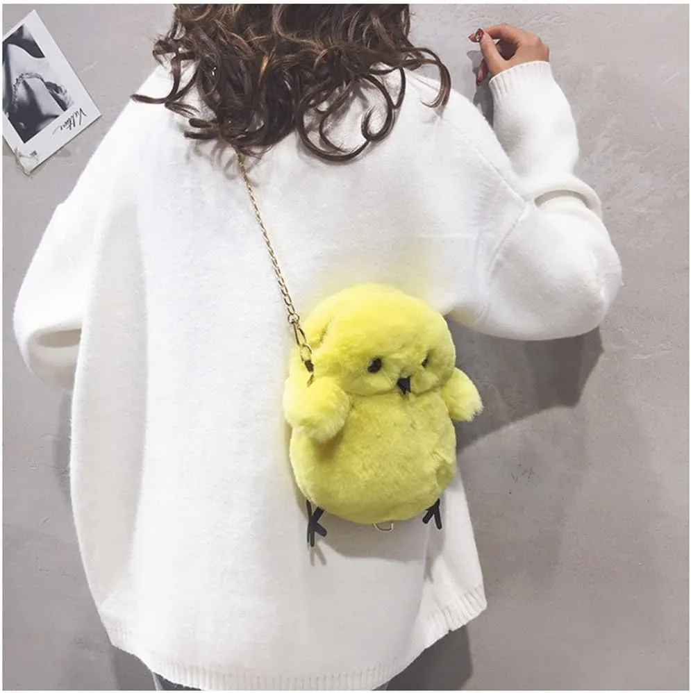 Kids Girls Pluse Cute Crossbody bag,Small Plush Kawaii Animal Handbag Purse for Women