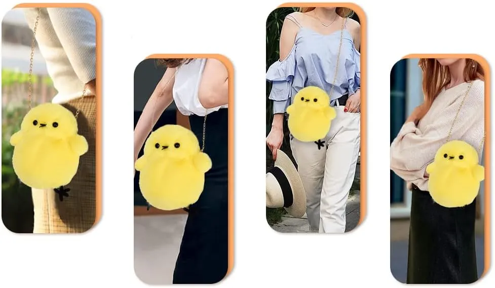 Kids Girls Pluse Cute Crossbody bag,Small Plush Kawaii Animal Handbag Purse for Women