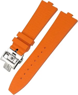 KLVN 24mm*7mm Fluoro Rubber Quick Release Watchbands Fit For Vacheron Constantin 5500V 4500V 7900 Black Blue Watch Men Waterproof Strap