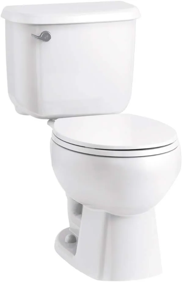 KOHLER 4775-0 Brevia Round-Front Toilet Seat with Quick-Release Hinges, Grip-Tight Bumpers, White