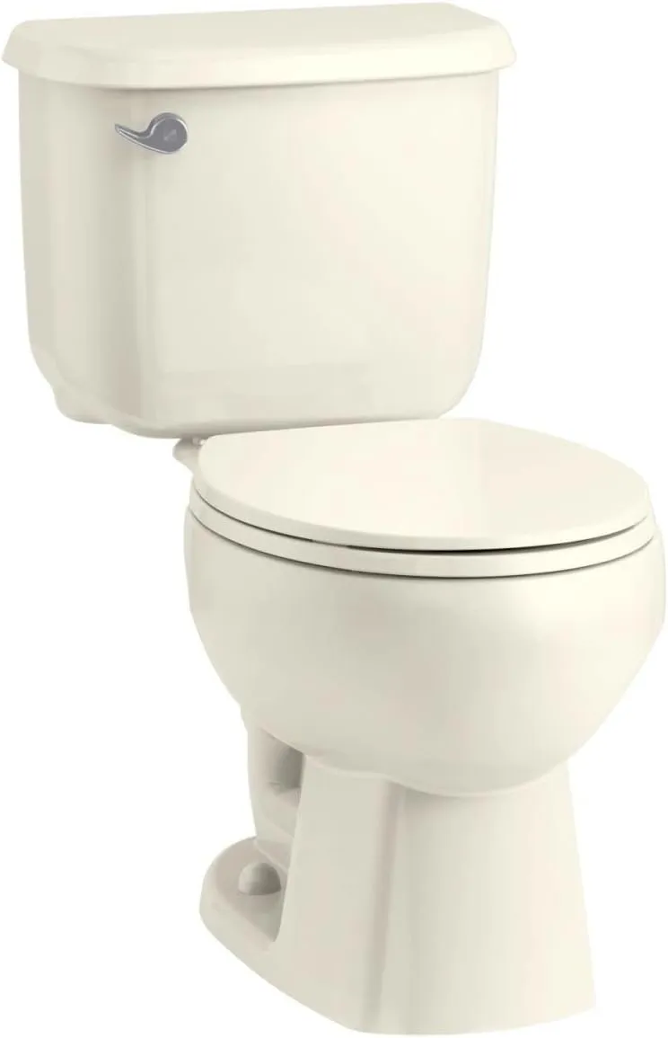 KOHLER 4775-0 Brevia Round-Front Toilet Seat with Quick-Release Hinges, Grip-Tight Bumpers, White