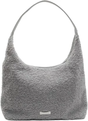Large Tote Bag For Women Casual Fuzzy Plush Underarm Handbag Furry Shoulder Bag Faux Fur Winter Crossbody Bags Travel Purse