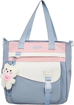 Large Vintage Messenger Bag Kawaii Cute Crossbody Bag for Women Multi-Functional Kawaii Purse with Upgraded Feature