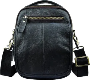 Le'aokuu Mens Genuine Leather Fanny Messenger Shoulder Satchel Waist Bag Pack