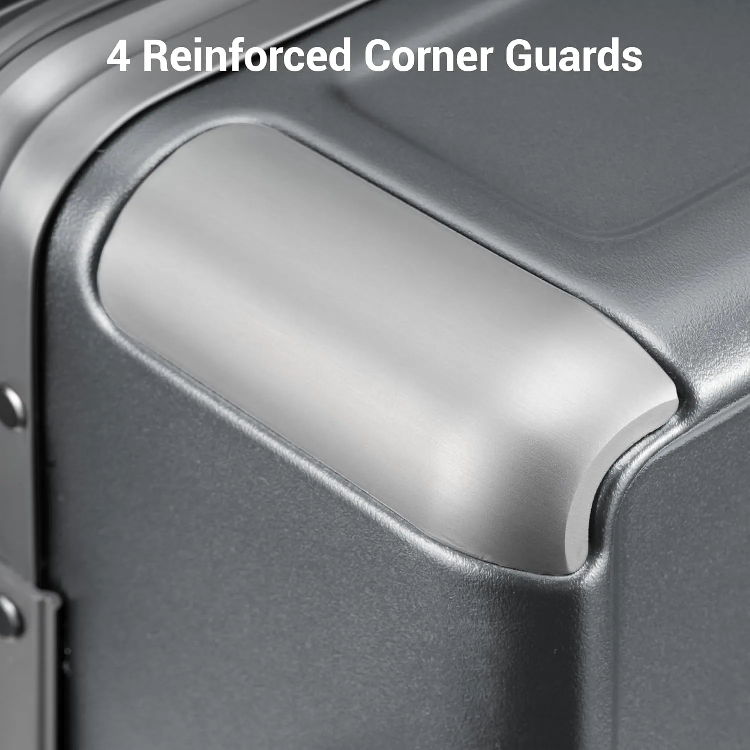 LEVEL8 Zipperless Carry On Luggage Airline Approved with Aluminum Frame, Lightweight Hard Shell Suitcase with Spinner Wheels, Metal Checked Luggage with Double Tsa Locks, 20 Inch, Grey