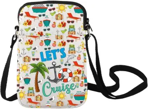 LEVLO Cruise Vacation Crossbody Bag Summer Beach Vacation Gift Let's Cruise Shoulder Bag Cruise Trip Merchandise