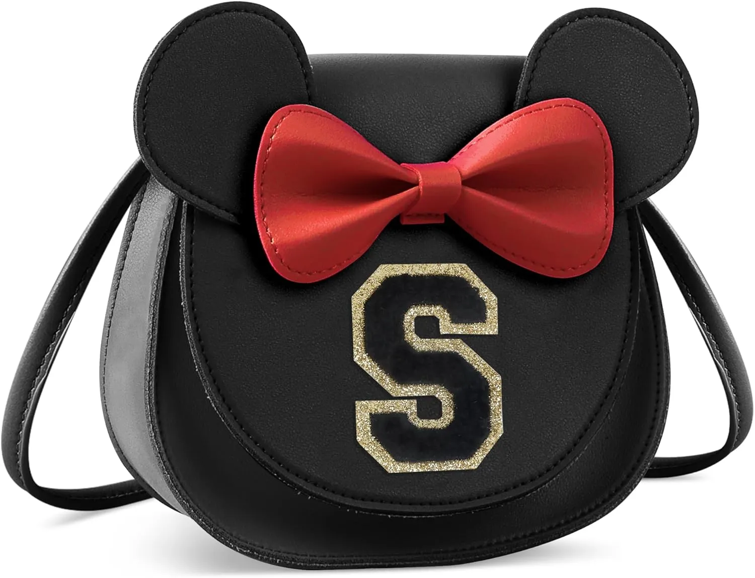Little Girl Toddler Purse - Cute Mouse Ear Bow Crossbody Bag for 2-8 Year Olds - Birthday Gift