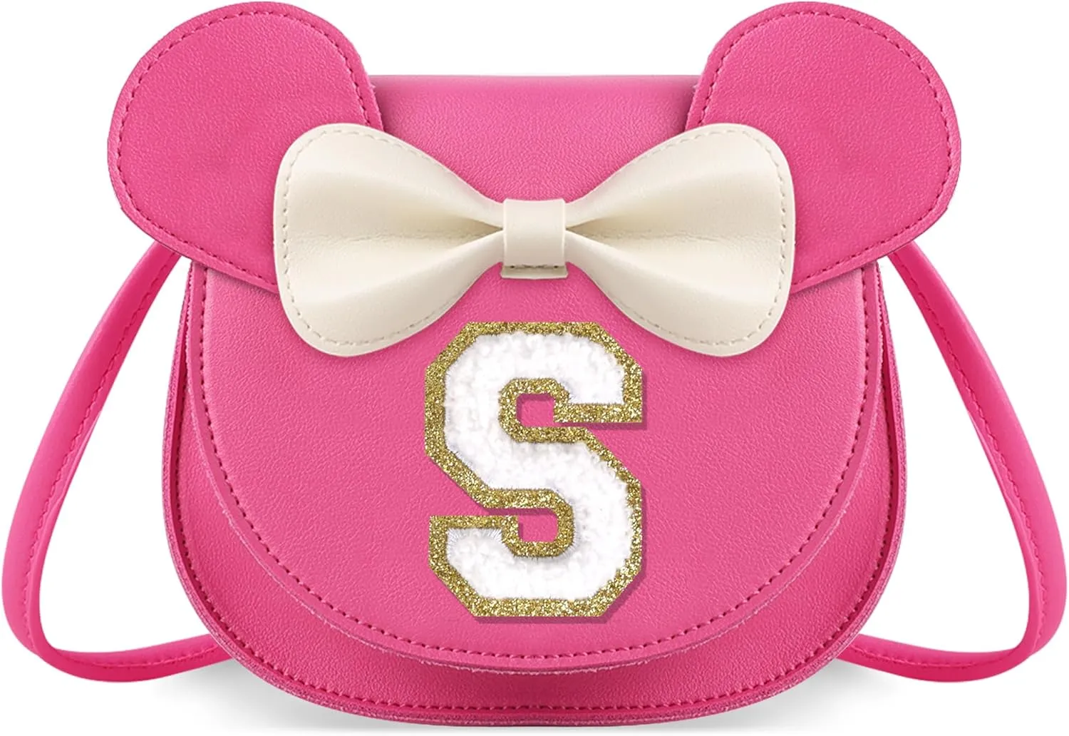 Little Girl Toddler Purse - Cute Mouse Ear Bow Crossbody Bag for 2-8 Year Olds - Birthday Gift