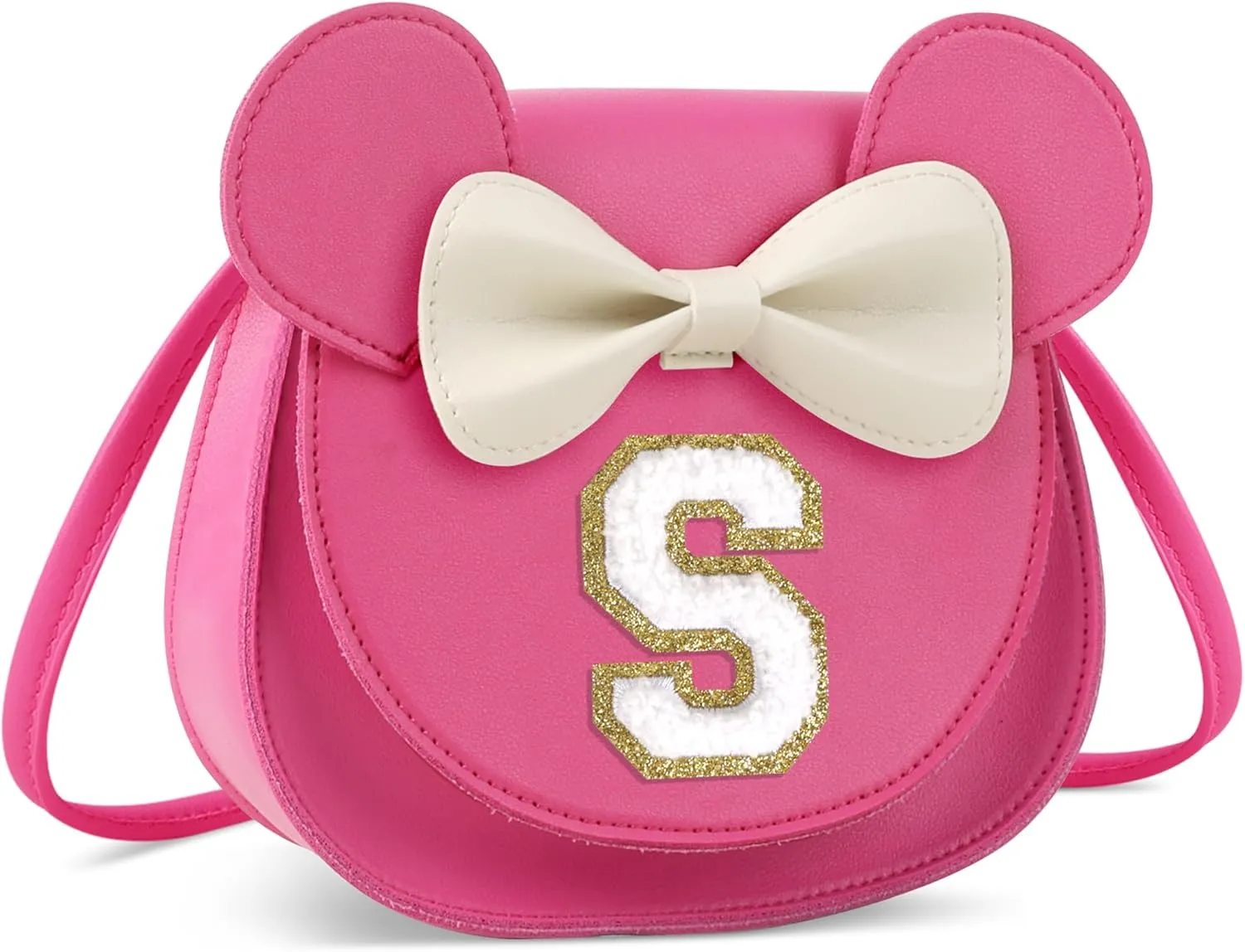 Little Girl Toddler Purse - Cute Mouse Ear Bow Crossbody Bag for 2-8 Year Olds - Birthday Gift