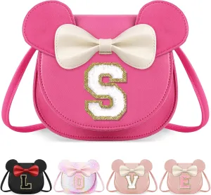 Little Girl Toddler Purse - Cute Mouse Ear Bow Crossbody Bag for 2-8 Year Olds - Birthday Gift