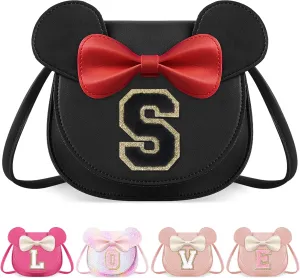 Little Girl Toddler Purse - Cute Mouse Ear Bow Crossbody Bag for 2-8 Year Olds - Birthday Gift