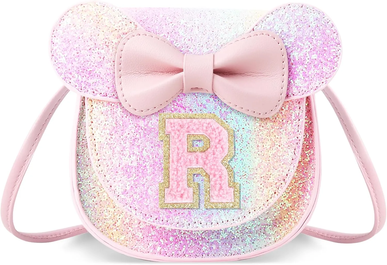 Little Girl Toddler Purse - Cute Mouse Ear Bow Crossbody Bag for 2-8 Year Olds - Birthday Gift