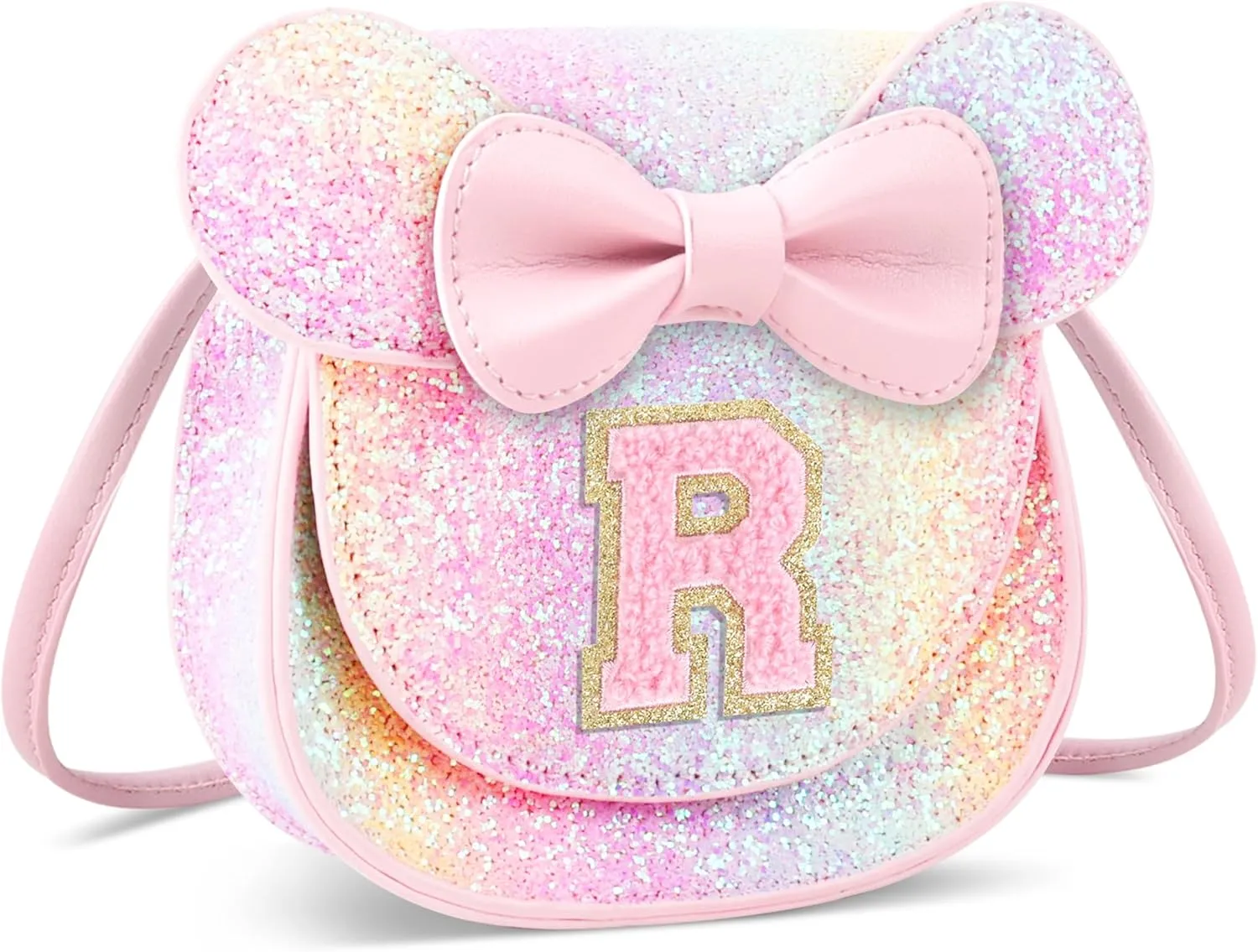 Little Girl Toddler Purse - Cute Mouse Ear Bow Crossbody Bag for 2-8 Year Olds - Birthday Gift