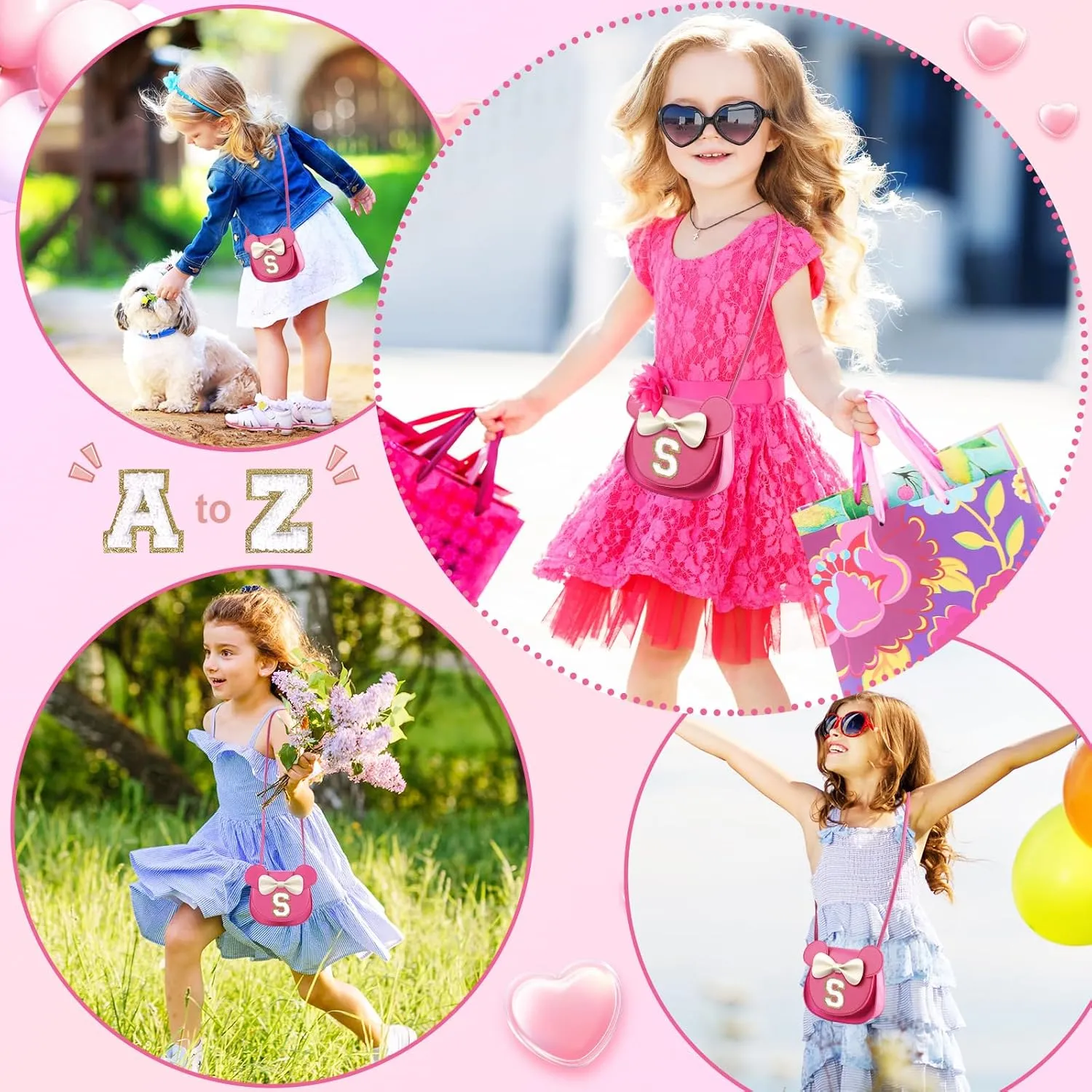 Little Girl Toddler Purse - Cute Mouse Ear Bow Crossbody Bag for 2-8 Year Olds - Birthday Gift