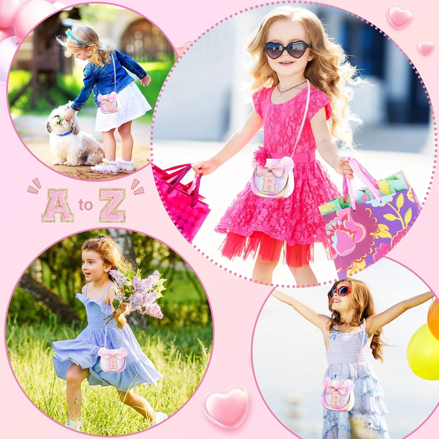 Little Girl Toddler Purse - Cute Mouse Ear Bow Crossbody Bag for 2-8 Year Olds - Birthday Gift