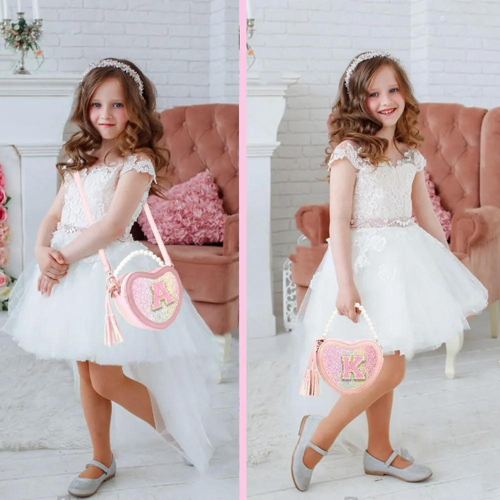 Little Girls Heart Purse - Toddler Shoulder Bag for Gifts