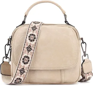 Love Deliver Small Crossbody Bags for Women Trendy, Soft Leather Crossbody Purses Shoulder Handbags with Adjustable Straps