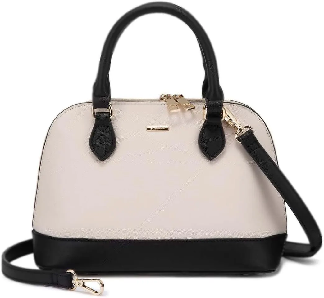 LOVEVOOK Purse for Women Small Crossbody Bags Classic Double Zip Top Handle Dome Satchel Bag