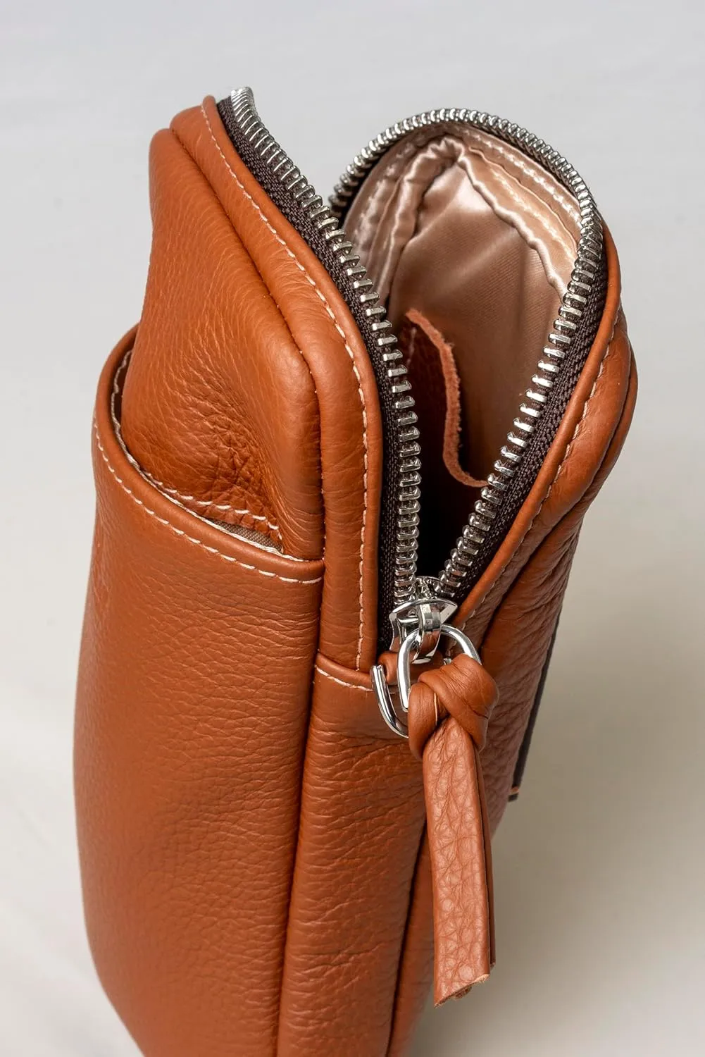 Luxury Crossbody Bag | Handcrafted in the USA | Pebbled Italian Leather