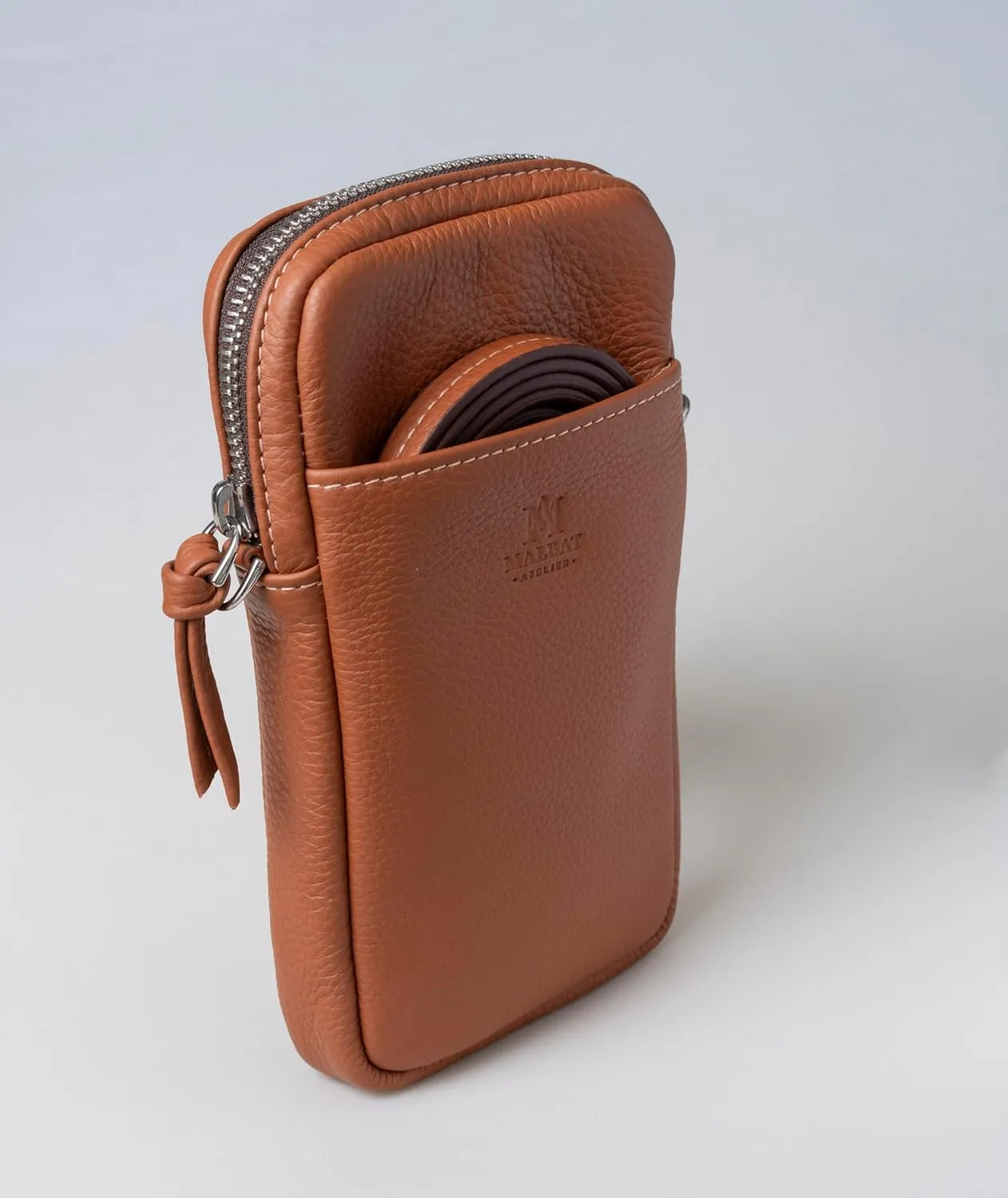Luxury Crossbody Bag | Handcrafted in the USA | Pebbled Italian Leather