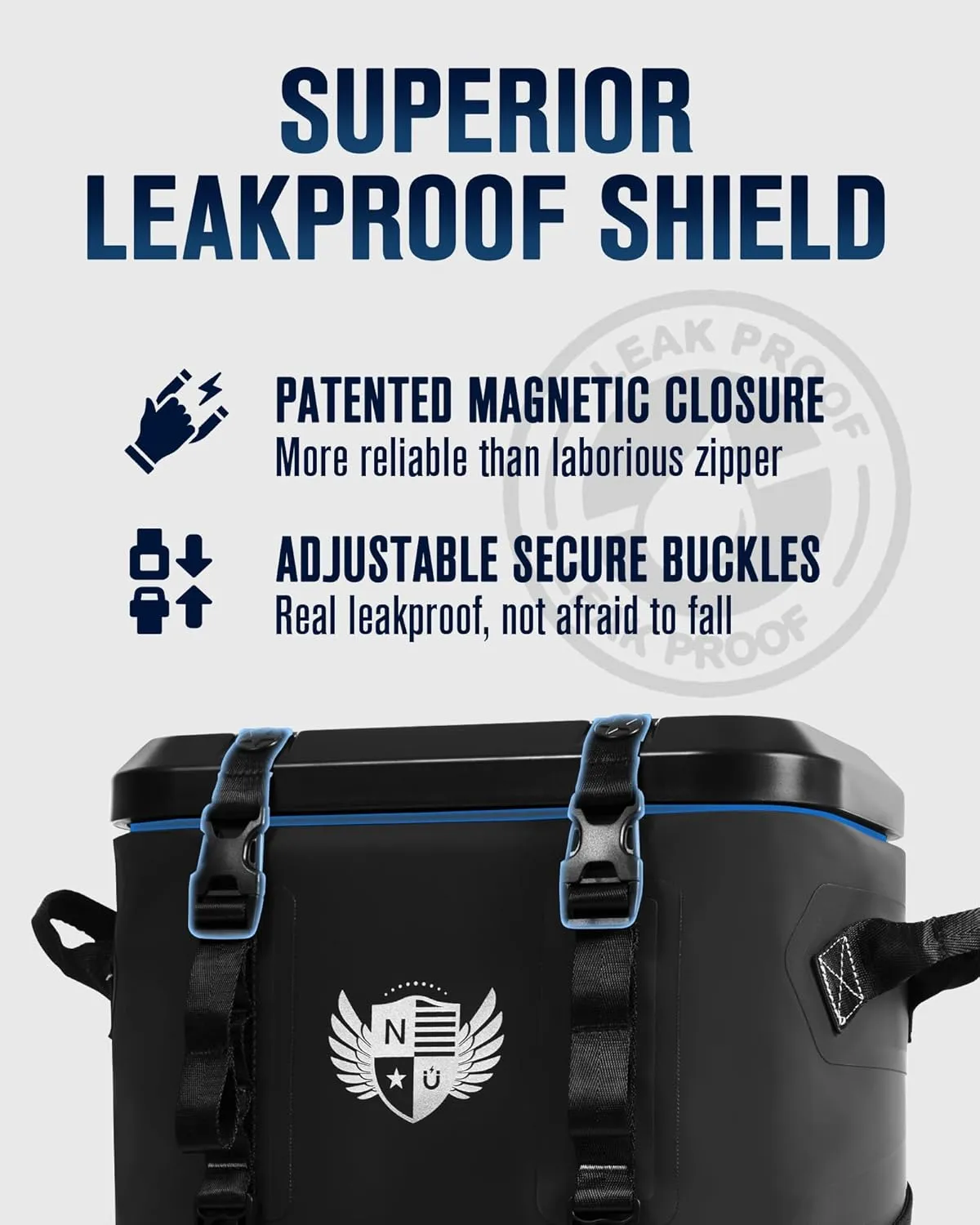Magnetic Backpack Cooler 30 Can, Leakproof Insulated Soft Cooler Bag for Men & Women, Zipperless Waterproof Soft Sided Cooler for Beach, Lunch, Picnic, Kayak, Car, Camping & Party