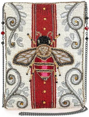 Mary Frances Royal Bee Mini Beaded Crossbody Handbag, Multicolor