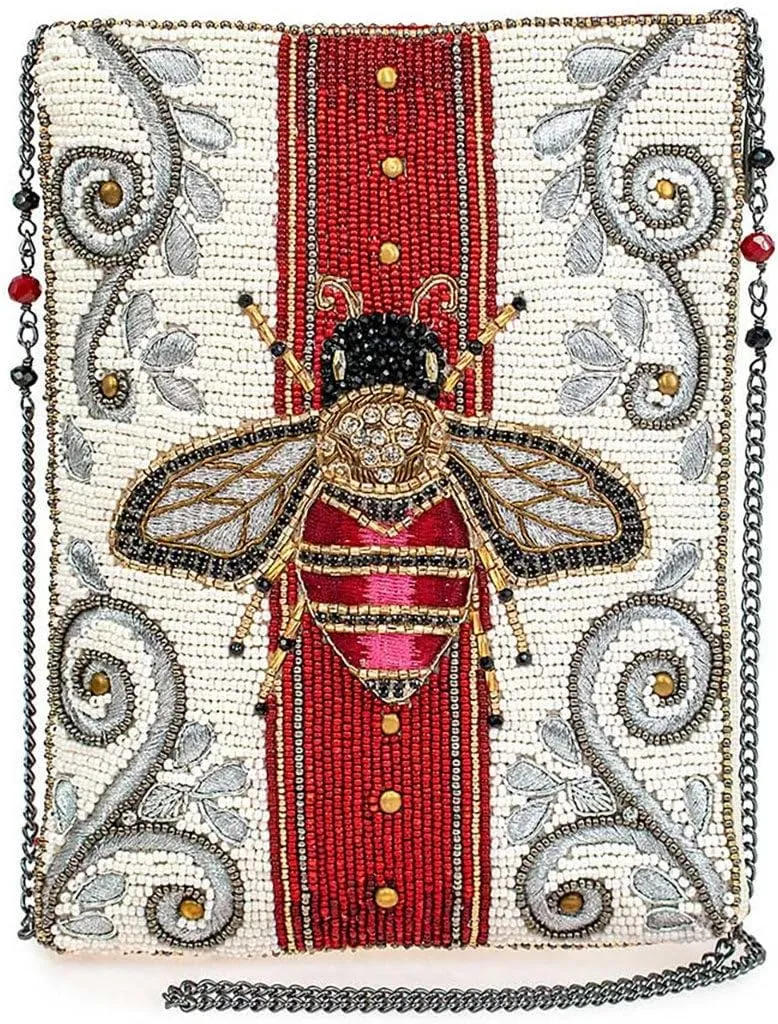 Mary Frances Royal Bee Mini Beaded Crossbody Handbag, Multicolor