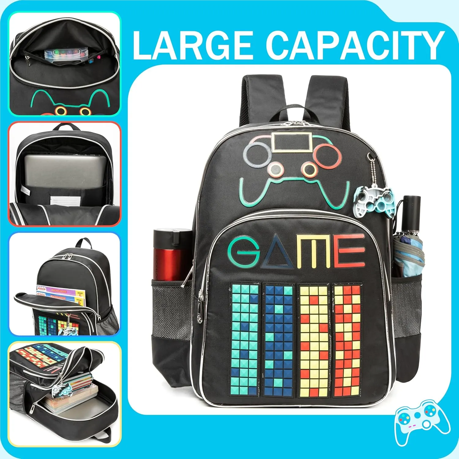 Meetbelify Backpacks for Boys School Backpack with Lunch Box for Elementary Student Kids Travel BookBag for Boys Ages 6-8 Years Old