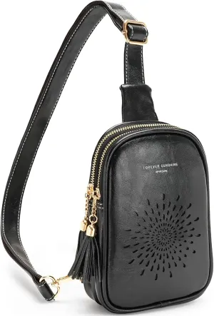 MEITRUE Small Sling Bag Fanny Packs Cell Phone Purse Vegan Leather Crossbody Bags Gifts for Women Teen Girls