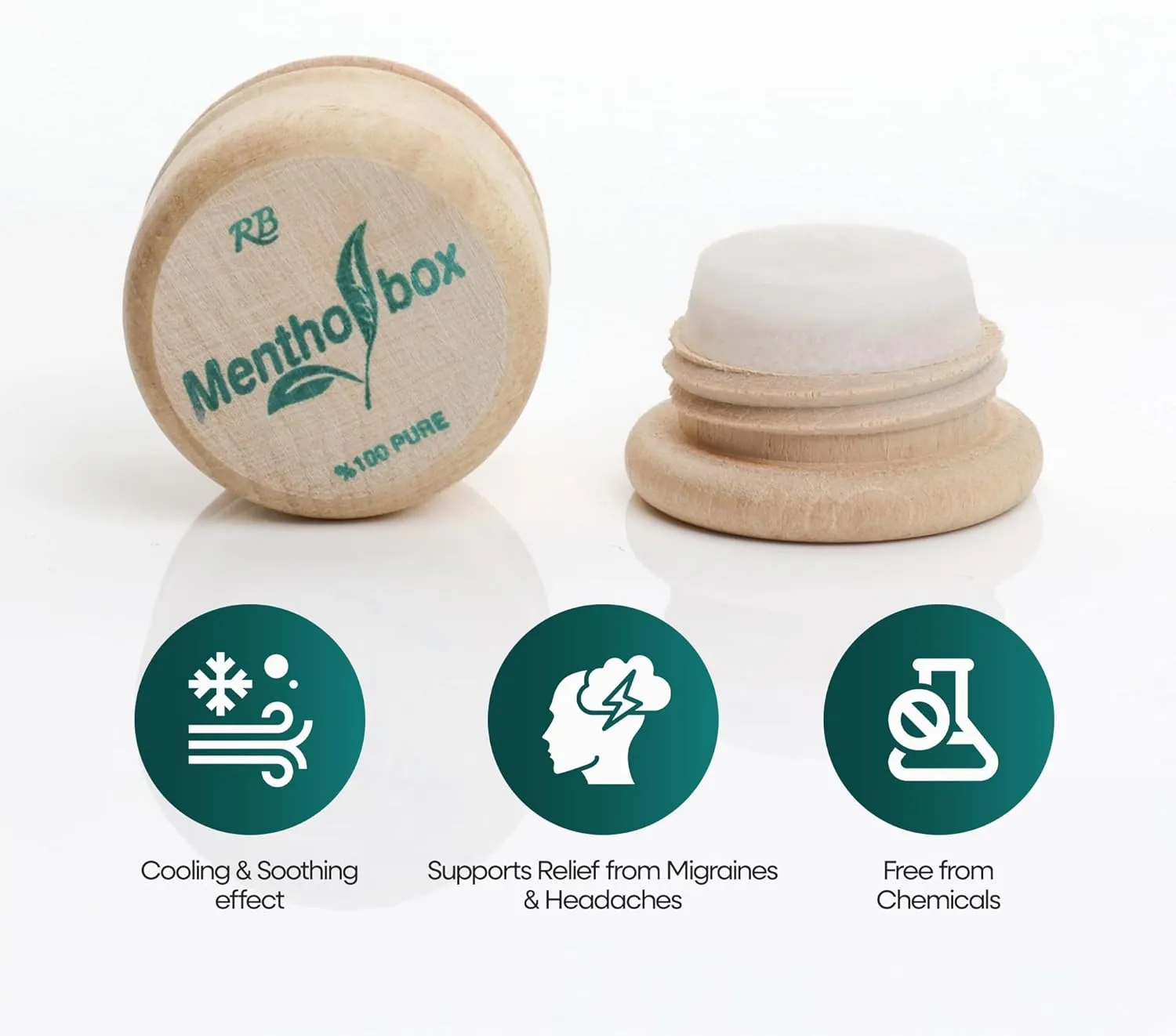 Menthol Stone, Refreshing and Cooling Menthol Macaron for Migraine Relief, Apply to Forehead and Neck, Menthol Spa Massage, Pure Crystal Menthol, 0.22 oz (1 Pack)