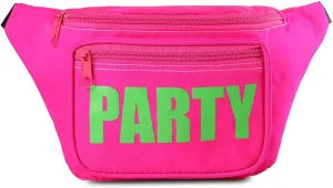 MIAIULIA 80s Neon Waist Fanny Pack for 80s Costumes,Festival Travel Party (onesize, Pink Party)