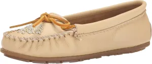Minnetonka Women's Deerskin Beaded Moccasin Loafers Shoes