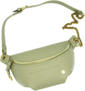 Modern Chic Belt Bag for Women - Catherine Vegan Leather Belt Bag, Crossbody Bag with Chain Strap and Interior Pocket