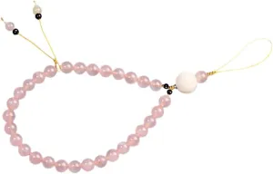 Natural Crystal Phone Lanyard Stylish Beaded Bag Hanging Chain for Phones Cameras and Keys Wrist Strap for Travel Office and Outdoor Use